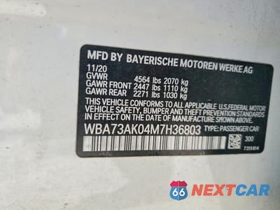 Zdjęcie 12 z 12 samochodu: 2021 BMW 228XI VIN:WBA73AK04M7H36803 - miniatura