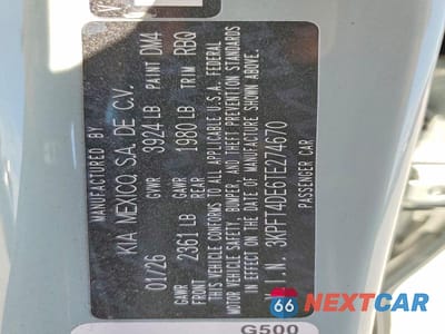 Zdjęcie 12 z 12 samochodu: 2026 KIA K4 LXS VIN:3KPFT4DE6TE274670 - miniatura