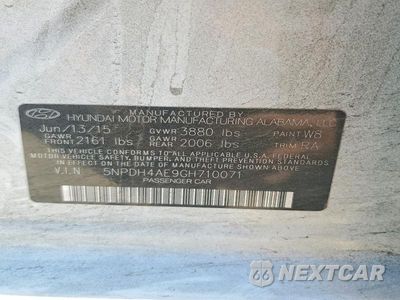 Zdjęcie 12 z 12 samochodu: 2016 HYUNDAI ELANTRA SE VIN:5NPDH4AE9GH710071 - miniatura