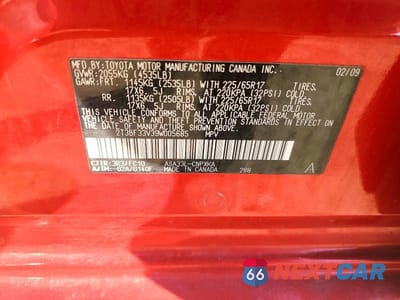 Zdjęcie 13 z 13 samochodu: 2009 TOYOTA RAV4 BASE VIN:2T3BF33V39W005685 - miniatura