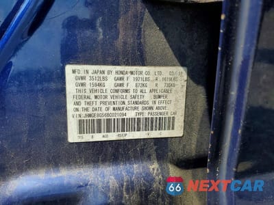 Zdjęcie 12 z 12 samochodu: 2011 HONDA FIT SPORT VIN:JHMGE8G56BC021094 - miniatura