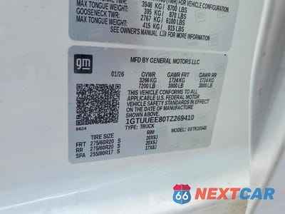 Zdjęcie 13 z 13 samochodu: 2026 GMC SIERRA K1500 AT4 VIN:1GTUUEE80TZ269410 - miniatura
