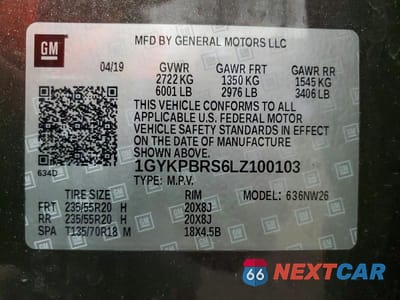 Zdjęcie 13 z 13 samochodu: 2020 CADILLAC XT6 PREMIUM LUXURY VIN:1GYKPBRS6LZ100103 - miniatura