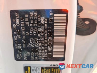 Zdjęcie 13 z 13 samochodu: 2021 HYUNDAI PALISADE SEL VIN:KM8R4DHE7MU281713 - miniatura