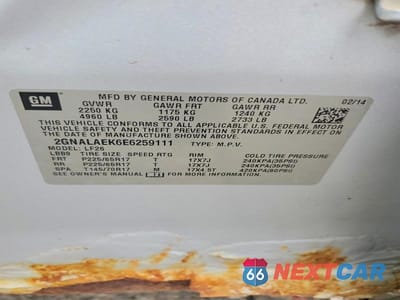 Zdjęcie 13 z 13 samochodu: 2014 CHEVROLET EQUINOX LS VIN:2GNALAEK6E6259111 - miniatura