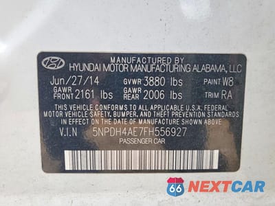 Zdjęcie 13 z 13 samochodu: 2015 HYUNDAI ELANTRA SE VIN:5NPDH4AE7FH556927 - miniatura