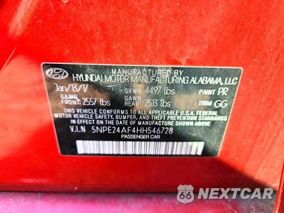 Zdjęcie 12 z 12 samochodu: 2017 HYUNDAI SONATA SE VIN:5NPE24AF4HH546728 - miniatura