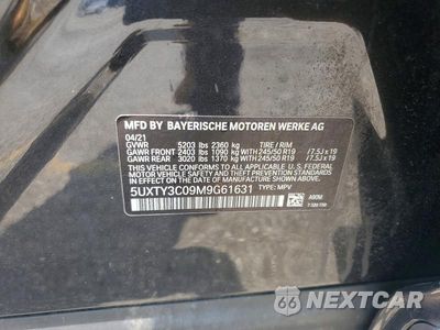 Zdjęcie 13 z 13 samochodu: 2021 BMW X3 SDRIVE30I VIN:5UXTY3C09M9G61631 - miniatura