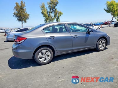 Trzecie zdjęcie samochodu z tyłu: 2013 HONDA CIVIC LX VIN:2HGFB2F57DH597976 - miniatura
