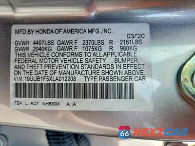 Zdjęcie 12 z 12 samochodu: 2020 ACURA TLX TECHNOLOGY VIN:19UUB1F5XLA012208 - miniatura
