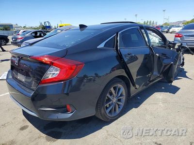 Trzecie zdjęcie samochodu z tyłu: 2020 HONDA CIVIC EX VIN:19XFC1F34LE215045 - miniatura