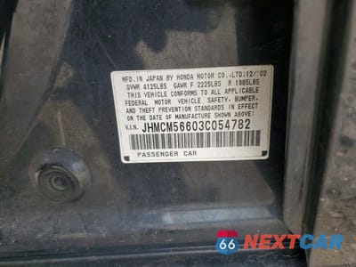 Zdjęcie 12 z 12 samochodu: 2003 HONDA ACCORD EX VIN:JHMCM56603C054782 - miniatura