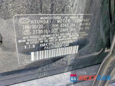 Zdjęcie 13 z 13 samochodu: 2020 HYUNDAI IONIQ LIMITED VIN:KMHC85LJ3LU065876 - miniatura