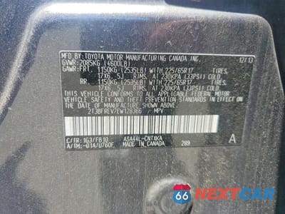 Zdjęcie 13 z 13 samochodu: 2014 TOYOTA RAV4 VIN:2T3BFREV7EW128366 - miniatura