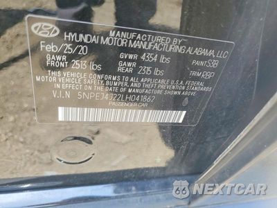 Zdjęcie 12 z 12 samochodu: 2020 HYUNDAI SONATA SEL PLUS VIN:5NPEJ4J22LH041862 - miniatura