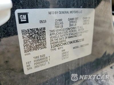 Zdjęcie 13 z 13 samochodu: 2019 CHEVROLET SUBURBAN C1500 LT VIN:1GNSCHKC5KR362238 - miniatura