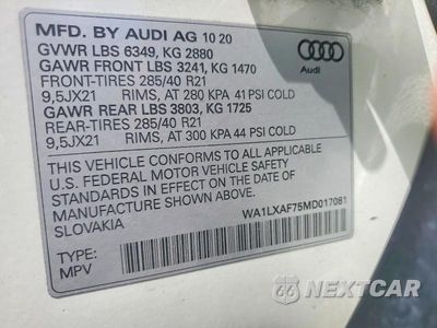 Zdjęcie 13 z 13 samochodu: 2021 AUDI Q7 PREMIUM PLUS VIN:WA1LXAF75MD017081 - miniatura