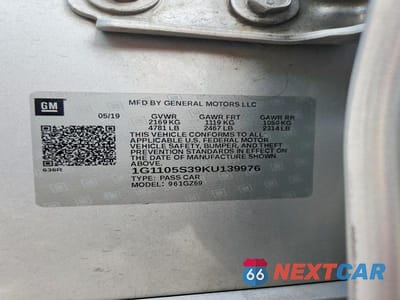 Zdjęcie 12 z 12 samochodu: 2019 CHEVROLET IMPALA PREMIER VIN:1G1105S39KU139976 - miniatura