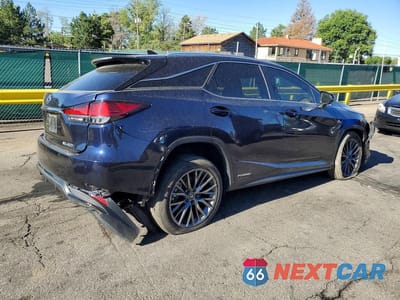 Trzecie zdjęcie samochodu z tyłu: 2021 LEXUS RX 450H F SPORT VIN:2T2YGMDA5MC071937 - miniatura