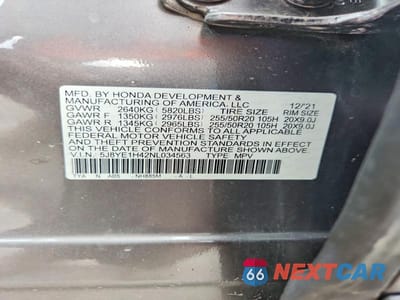 Zdjęcie 13 z 13 samochodu: 2022 ACURA MDX TECHNOLOGY VIN:5J8YE1H42NL034563 - miniatura