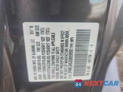 Zdjęcie 14 z 14 samochodu: 2016 HONDA ODYSSEY EXL VIN:5FNRL5H63GB059592 - miniatura