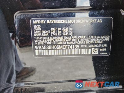 Zdjęcie 12 z 12 samochodu: 2021 BMW 530 I VIN:WBA53BH06MCF74135 - miniatura