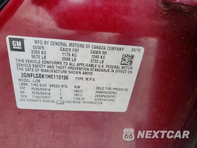 Zdjęcie 12 z 12 samochodu: 2017 CHEVROLET EQUINOX PREMIER VIN:2GNFLGEK1H6110196 - miniatura
