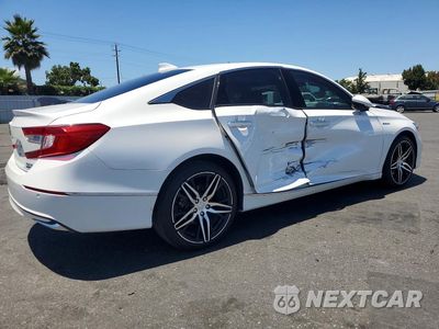 Trzecie zdjęcie samochodu z tyłu: 2021 HONDA ACCORD TOURING HYBRID VIN:1HGCV3F91MA016280 - miniatura