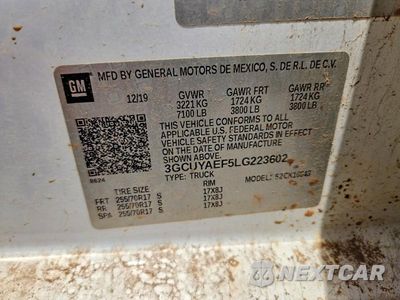 Zdjęcie 12 z 12 samochodu: 2020 CHEVROLET SILVERADO K1500 VIN:3GCUYAEF5LG223602 - miniatura