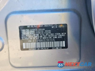 Zdjęcie 12 z 12 samochodu: 2013 SUBARU IMPREZA SPORT LIMITED VIN:JF1GPAR60D2883976 - miniatura