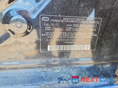 Zdjęcie 12 z 12 samochodu: 2015 HYUNDAI ELANTRA SE VIN:5NPDH4AE5FH647033 - miniatura