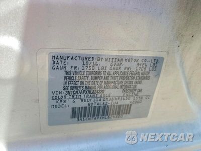 Zdjęcie 12 z 12 samochodu: 2017 NISSAN VERSA 1.6 S PLUS VIN:3N1CN7APXHL824320 - miniatura