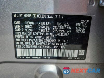 Zdjęcie 13 z 13 samochodu: 2022 HONDA HR-V EX VIN:3CZRU6H56NM754582 - miniatura
