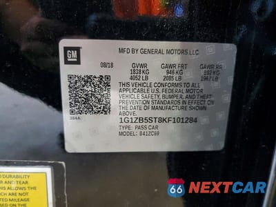 Zdjęcie 12 z 12 samochodu: 2019 CHEVROLET MALIBU LS VIN:1G1ZB5ST8KF101284 - miniatura