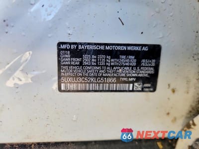 Zdjęcie 12 z 12 samochodu: 2019 BMW X4 XDRIVE30I VIN:5UXUJ3C52KLG51866 - miniatura
