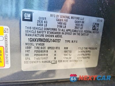 Zdjęcie 13 z 13 samochodu: 2014 GMC ACADIA SLT-1 VIN:1GKKVRKD8EJ144707 - miniatura
