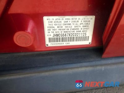 Zdjęcie 12 z 12 samochodu: 2002 HONDA ACCORD SE VIN:JHMCG567X2C021125 - miniatura