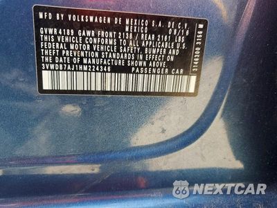 Zdjęcie 12 z 12 samochodu: 2017 VOLKSWAGEN JETTA SE VIN:3VWDB7AJ1HM224346 - miniatura