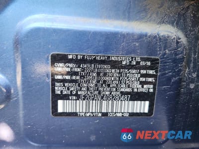Zdjęcie 12 z 12 samochodu: 2016 SUBARU CROSSTREK LIMITED VIN:JF2GPANC4G8280487 - miniatura