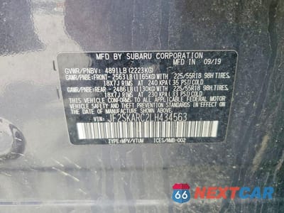 Zdjęcie 13 z 13 samochodu: 2020 SUBARU FORESTER SPORT VIN:JF2SKARC2LH434563 - miniatura