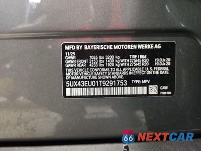 Zdjęcie 13 z 13 samochodu: 2026 BMW X5 XDRIVE50E VIN:5UX43EU01T9291753 - miniatura