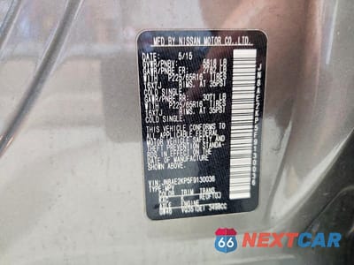 Zdjęcie 13 z 13 samochodu: 2015 NISSAN QUEST 3.5 SV VIN:JN8AE2KP5F9130036 - miniatura