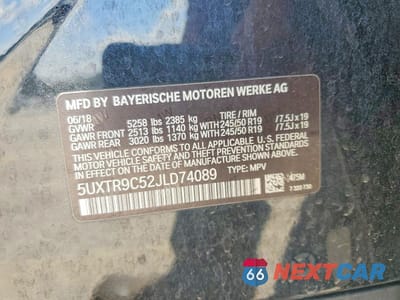 Zdjęcie 13 z 13 samochodu: 2018 BMW X3 XDRIVE30I VIN:5UXTR9C52JLD74089 - miniatura