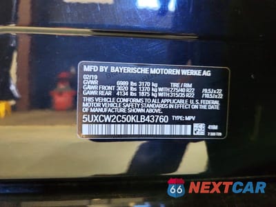 Zdjęcie 13 z 13 samochodu: 2019 BMW X7 XDRIVE40I VIN:5UXCW2C50KLB43760 - miniatura