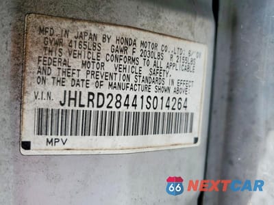 Zdjęcie 14 z 14 samochodu: 2001 HONDA CR-V VIN:JHLRD28441S014264 - miniatura