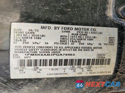 Zdjęcie 12 z 12 samochodu: 2023 FORD EXPLORER POLICE INTERCEPTOR VIN:1FM5K8AB3PGA79563 - miniatura