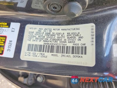 Zdjęcie 12 z 12 samochodu: 2009 TOYOTA COROLLA LE VIN:1NXBU40E49Z157564 - miniatura