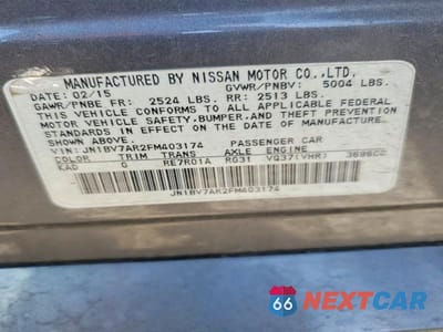 Zdjęcie 12 z 12 samochodu: 2015 INFINITI Q50 BASE VIN:JN1BV7AR2FM403174 - miniatura