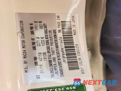 Zdjęcie 12 z 12 samochodu: 2019 MAZDA 3 SELECT VIN:JM1BPBAM9K1116456 - miniatura