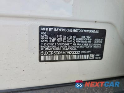 Zdjęcie 14 z 14 samochodu: 2021 BMW X5 XDRIVE40I VIN:5UXCR6C05M9H23332 - miniatura